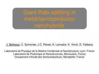 Giant Rabi splitting in metal/semiconductor nanohybrids