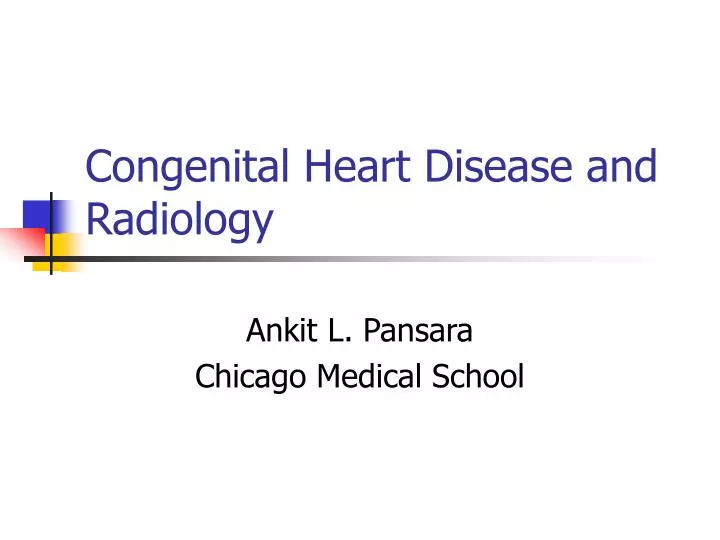 congenital heart disease and radiology