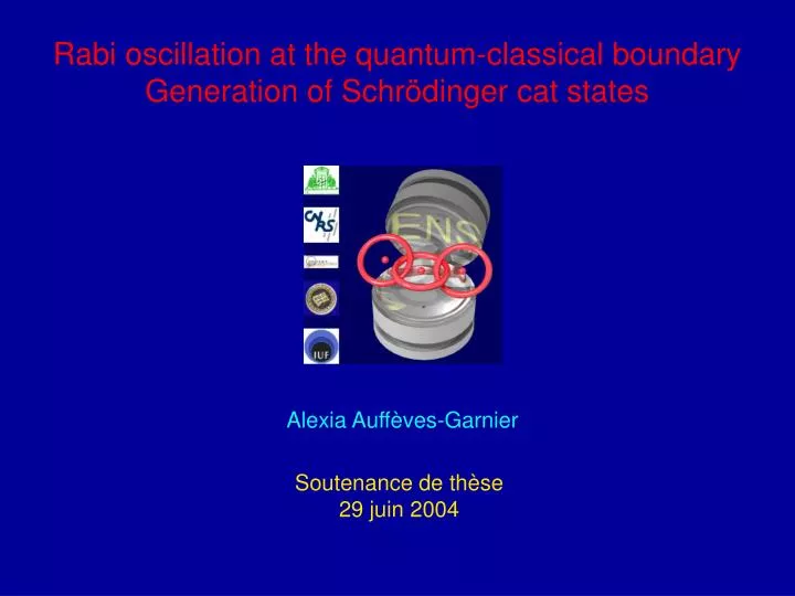 rabi oscillation at the quantum classical boundary generation of schr dinger cat states