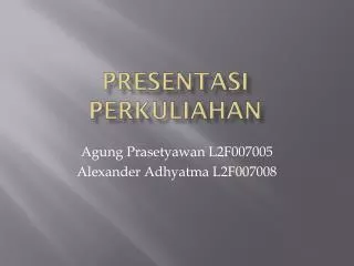 presentasi perkuliahan