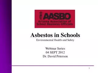 Asbestos in Schools Environmental Health and Safety
