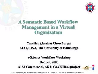 A Semantic Based Workflow Management in a Virtual Organization