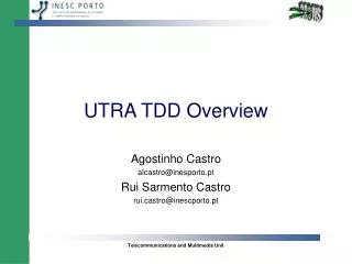 UTRA TDD Overview