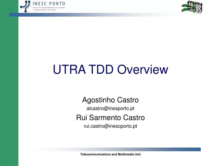 utra tdd overview