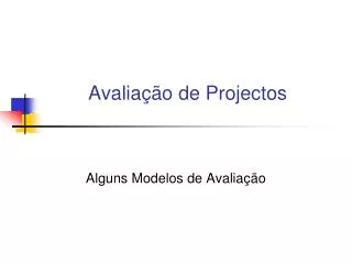 avalia o de projectos
