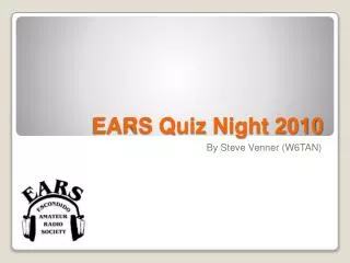 EARS Quiz Night 2010