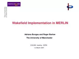 Wakefield Implementation in MERLIN