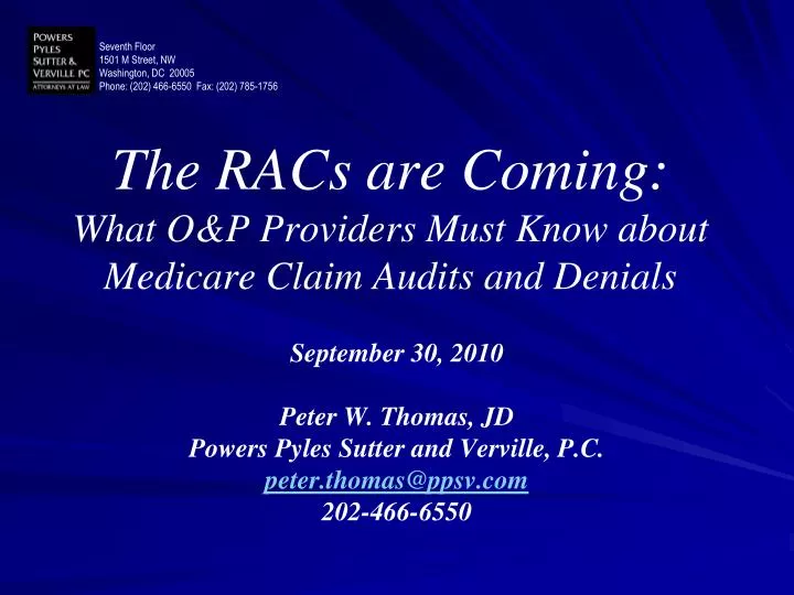 the racs are coming what o p providers must know about medicare claim audits and denials