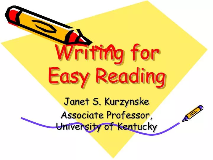 writing for easy reading