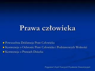 prawa cz owieka