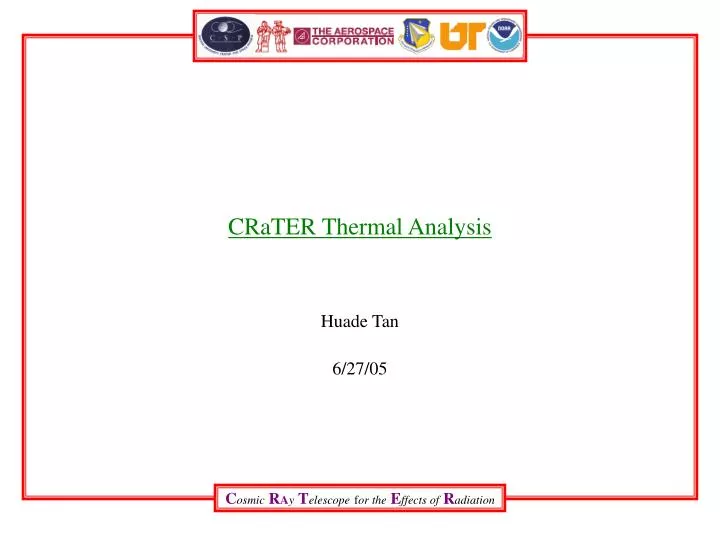 crater thermal analysis