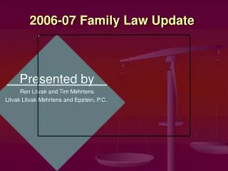2006-07 Family Law Update