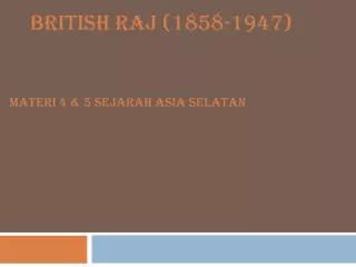 british raj 1858 1947