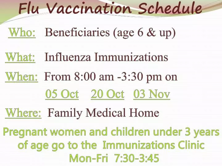 flu vaccination schedule