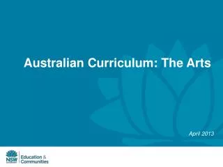 Australian Curriculum: The Arts