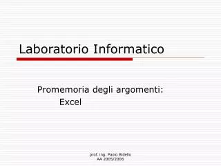 laboratorio informatico