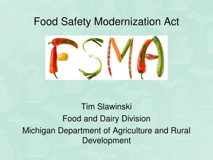 food safety modernization act