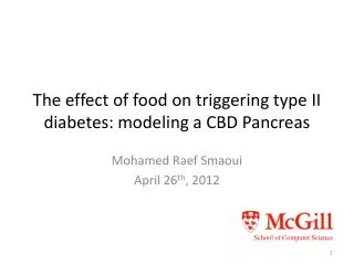The effect of food on triggering type II diabetes: modeling a CBD Pancreas