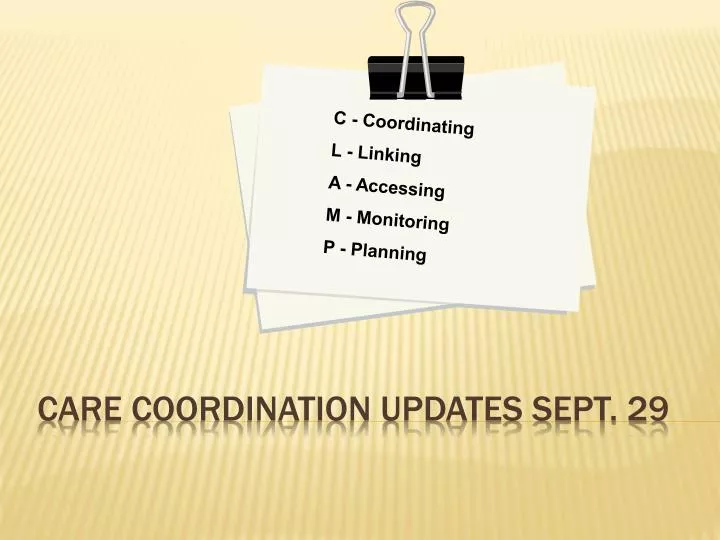 care coordination updates sept 29