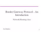 Border Gateway Protocol - An Introduction - slide 1