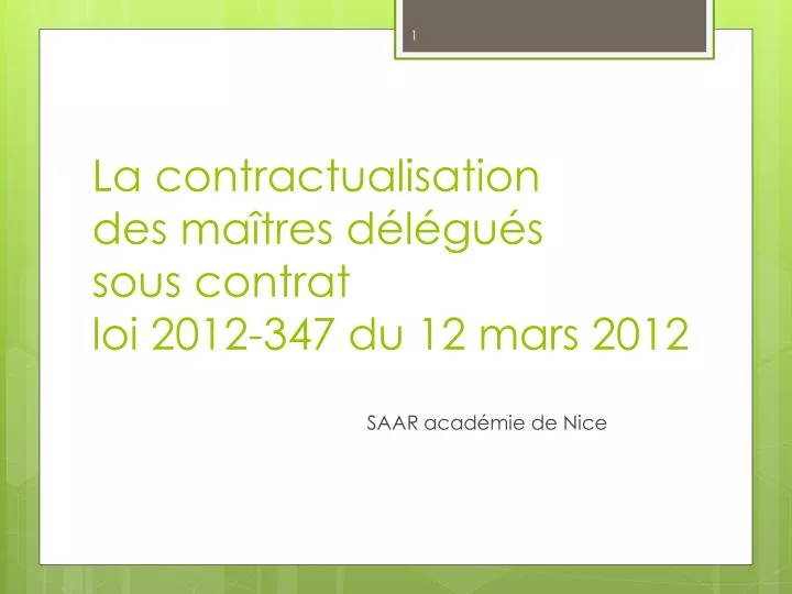 la contractualisation des ma tres d l gu s sous contrat loi 2012 347 du 12 mars 2012