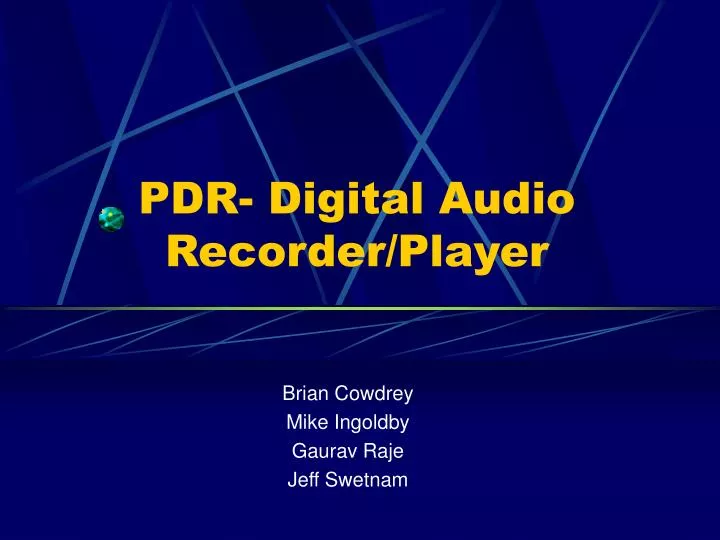 pdr digital audio recorder player