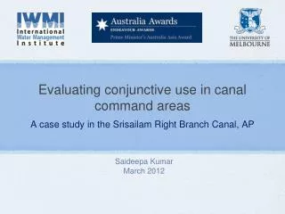 Evaluating conjunctive use in canal command areas