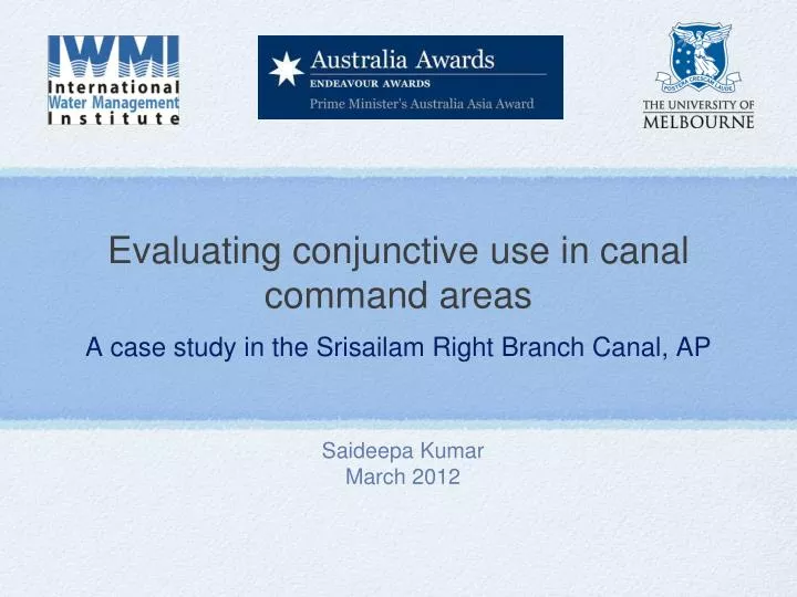 evaluating conjunctive use in canal command areas