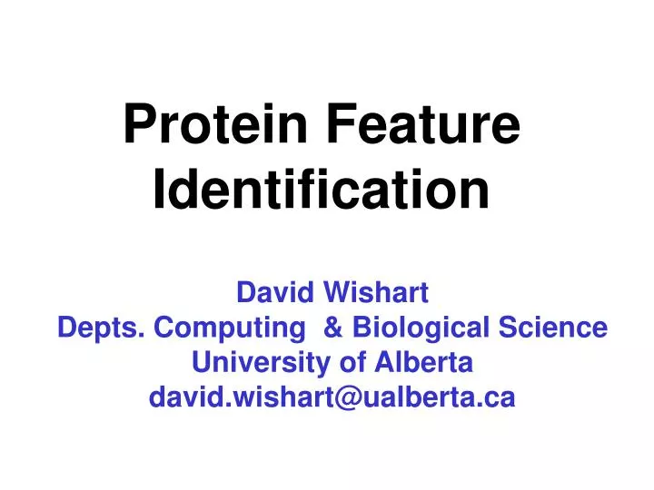 protein feature identification