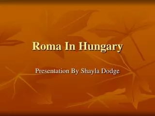 roma in hungary