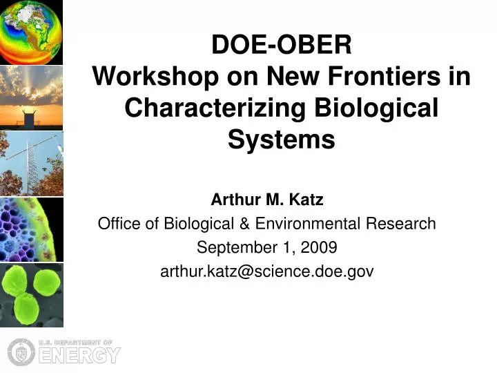 doe ober workshop on new frontiers in characterizing biological systems