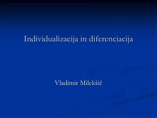 individualizacija in diferenciacija