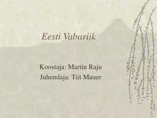 eesti vabariik