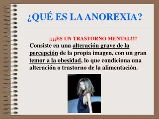qu es la anorexia