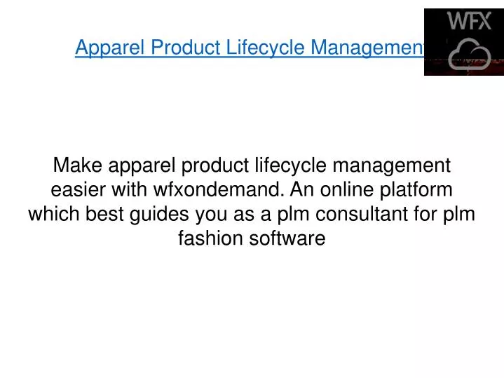 apparel product lifecycle management