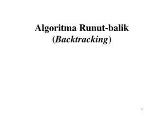 algoritma runut balik backtracking