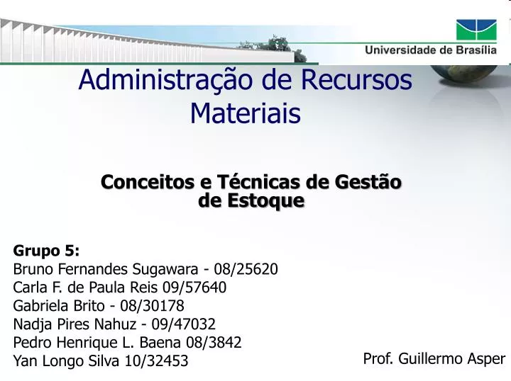 administra o de recursos materiais