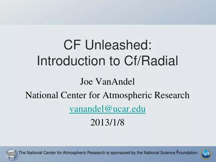 cf unleashed introduction to cf radial