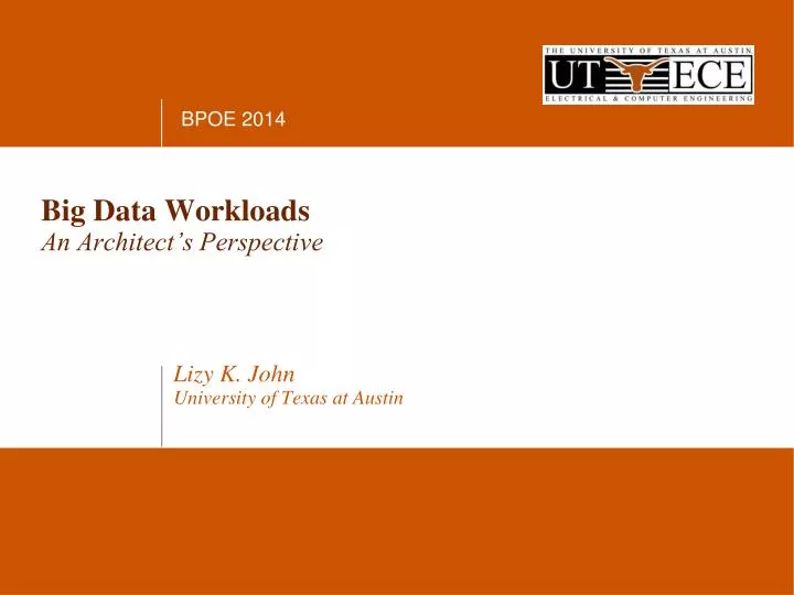 big data workloads an architect s perspective