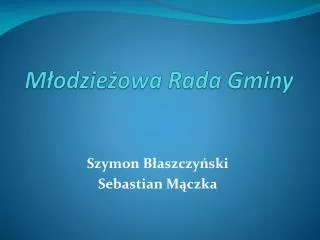 m odzie owa rada gminy