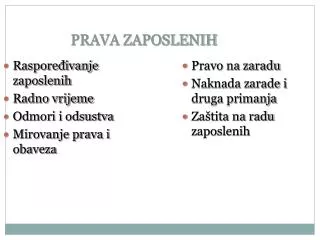 prava zaposlenih