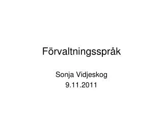 f rvaltningsspr k