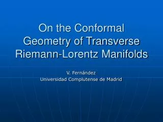 On the Conformal Geometry of Transverse Riemann-Lorentz Manifolds