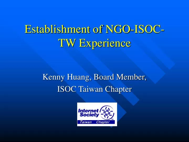establishment of ngo isoc tw experience