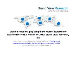 Global Breast Imaging Equipment Market Analysis by 2020