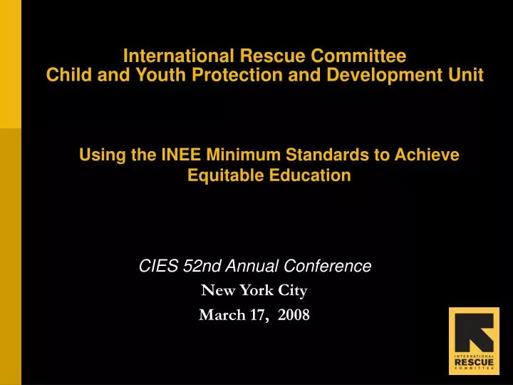 international rescue committee child and youth protection and development unit