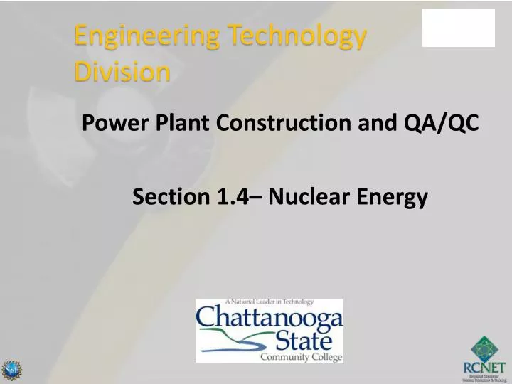 power plant construction and qa qc section 1 4 nuclear energy