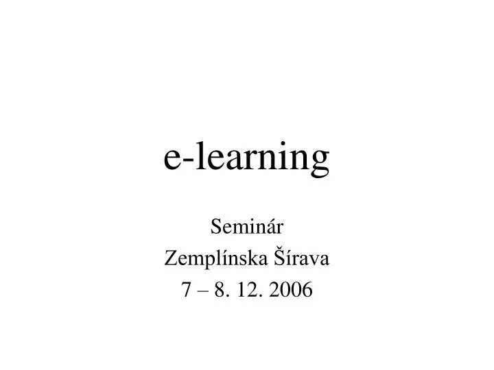 e learning