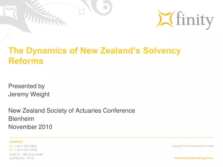 the dynamics of new zealand s solvency reforms