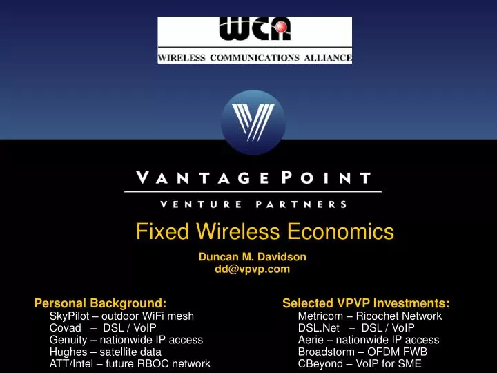 fixed wireless economics